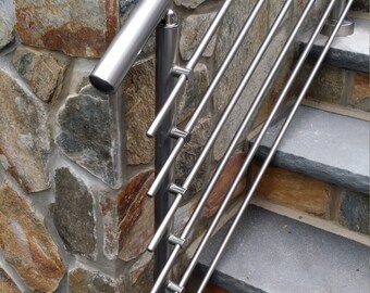 Modern Stairs Balcony Backyard Porch Patio Hand Rail Staircase Railing Kit - Aluminium Top Connected