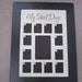 My School Days Photo Frame has 12 small openings and 1 center opening for a 4 x 6 photo.