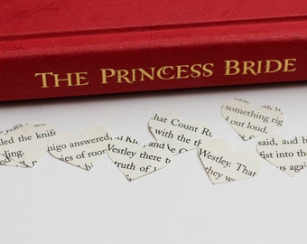 The Princess Bride Heart Confetti-- William Goldman, Buttercup, Westley, Wedding decoration, party confetti, Inigo Montoya