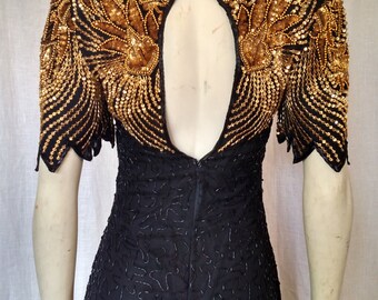 Avant Garde Beaded Mini Dress