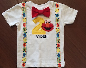 Elmo inspired second birthday baby boy outfit, baby boy 2nd birthday elmo party, baby boy Birthday Party