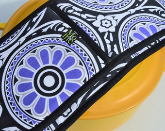 Double Oven Mitt Handmade Pot Holder Colorful Kitchen Accent Decor/ Heat Resistant Oven Gloves Housewarming Gift