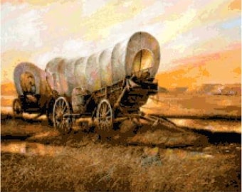Covered Wagons Cross Stitch Chart