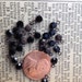 Vintage Patina Swarovski Rhinestone Charms Jet Black Crystal 4mm Round lot of 6