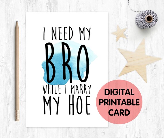 PRINTABLE best man card, will you be my best man printable, funny best man card, best man proposal printable, funny groomsman card