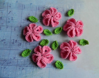 Crochet Flowers Applique, Scrapbooking application