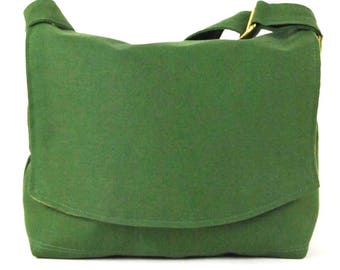 Organic Hemp Messenger Bag, Small