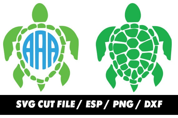 Download Sea turtle Monogram svg clipart digital svg eps png dxf