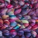 Hand Dyed Roving Merino Wool Tops Spinning Fiber Felting Wool Hand Painted 113g Fleece Rainbow Pink Purple Blue Teal Fibre Malabrigo