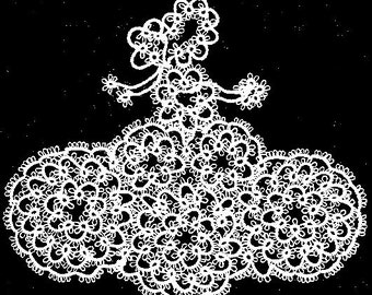 Colonial Lady Tatting Pattern 1954 Vintage 729007