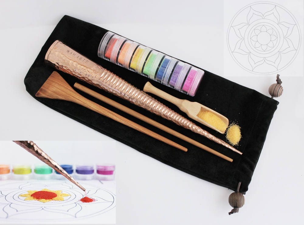 Chakpur Sand Mandala Making Kit. Sand Painting Supplies. Sand