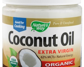 Nature's Way Organic Cold Pressed Coconut Oil - Extra Virgin, 16 and 32 Oz