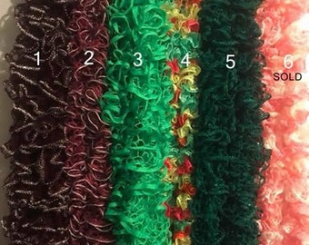 You Choose ANY 5 - Handmade Ruffle Scarves - You Pick Your Favorites