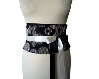 Uta two-tone obi sash