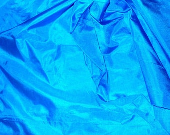 Silk taffeta -Dark Cyan/Blue-Fat quarter-TF20
