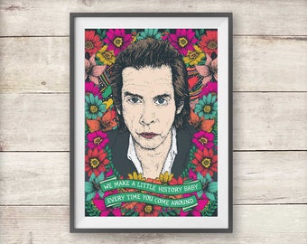 Nick Cave Print - The Ship Song Lyric - Valentine's - Birthday - Anniversary - Nick Cave Poster - Wall Art - Home Decor