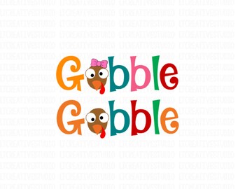 Gobble SVG, Turkey Face SVG, Thanksgiving SVG, Thanksgiving, Turkey Clipart, Gobble Gobble Svg, Silhouette Cut Files, Cricut Cut Files