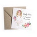 Will You Be My Flower Girl Card - Personalised Pink Floral Wedding, Flower Girl, Bridesmaid, Page Boy, Usher