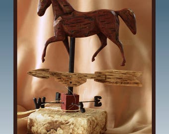 Musical Carved WeatherVane Horse