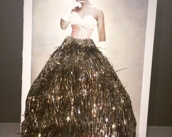Beautiful Handmade Retro Greeting Card