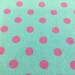 Snuggle Flannel Fabric Printed Green Pink Dots All Cotton Sewing Quilting Baby Bedding Blankets children Princess General Sewing Projects