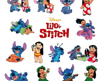 Lilo and Stitch Svg/Eps/Png/Jpg/Cliparts,Printable, Silhouette and Cricut File !!!