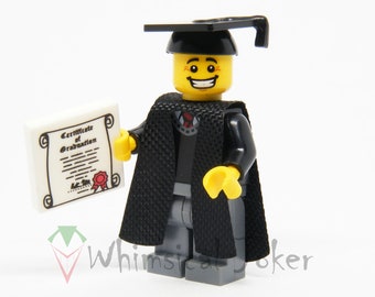 Graduation Mini Figure Fits Lego Custom Unbranded State University College Graduate Minifigure UK Seller