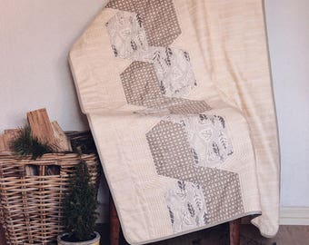Leafs/Forest baby blanket 2