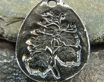 Botanical - Artisan Sterling Silver Pendant - One Piece