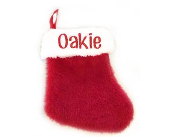 Custom Mini Plush Christmas Pet Stockings. Animal Stocking. Mini Stocking.