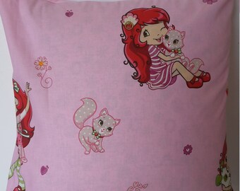 Strawberry pillow cover. 40x40cm