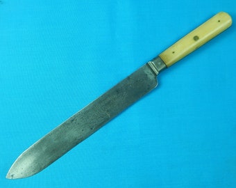 Antique Old Joseph Downend Sheffield English British Damascus Steel Knife Gift for Him Gift for collector