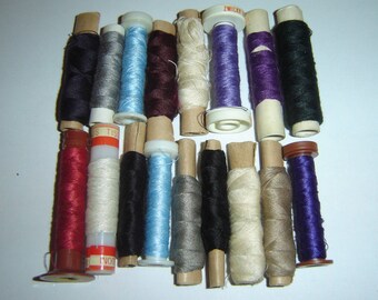 Lot vintage sewing thread