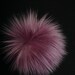 Grape Faux Fur Pompom/ Purple Fur Pom Pom / Fur Hat Topper