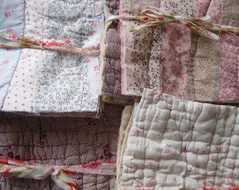 Vintage Quilt Bundles, French Quilt Pieces, Quilt Bundle Pieces, Quilt Pieces, French Quilts, Faded Quilt Fabrics, Antique Quilts, Creating