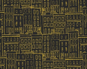 1 Yard Cut - Gramercy by Leah Duncan for Art Gallery Fabrics - Brownstone Coated