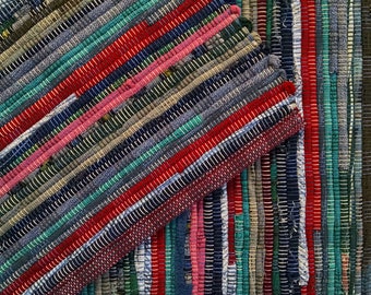 Rag Rug #520 rag rug 26" x 42"
