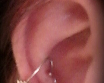 Silver Heart/Swirls Ear Cuff