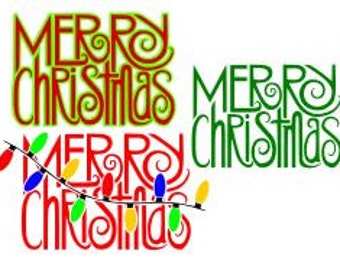 Merry Christmas; SVG, DXF, Ps, AI and Pdf Cutting Files for Electronic Cutting Machines
