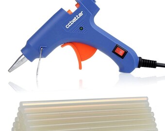 NEW Best Price! CCbetter® Mini Hot Glue Gun with 25 pcs Melt Glue Sticks High Temperature Melting Glue Gun Kit Flexible Trigger - Fast Ship!