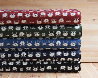 dobby - shiba inu dogs japanese style fabric -50cm