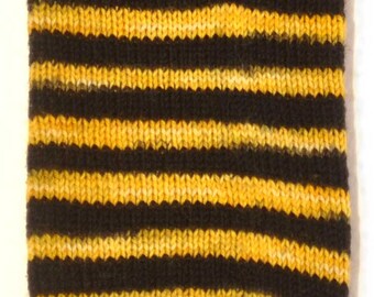 Duchess of Dyepots Rani Stripe Sock "Bzzzzz"