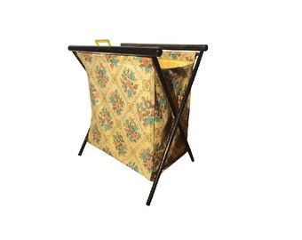 Yellow Country Folding Knitting Basket