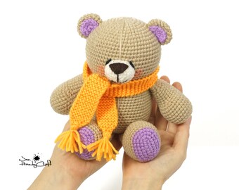 Stuffed teddy bear Baby shower gift Plush bear lover gift Girlfriend gift Birthday gift for girl Nursery decor Soft bear toy Stuffed animals