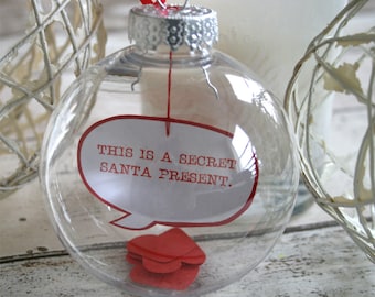 Fully Personalised Customised Message in a Bauble Christmas Decoration Christmas Ball Ornament