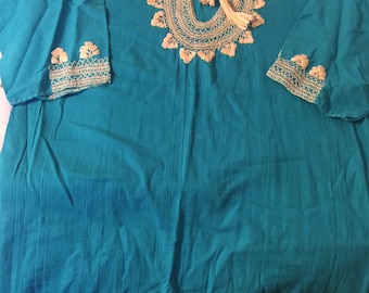 Mexican Turquoise Blouse