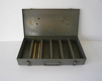 Vintage Metal Case Box for Photo Slides