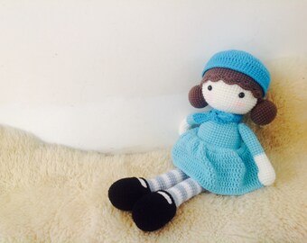 Aria Doll, Crochet Toy, Baby Girl Doll, 17-inch, Birthday Gift for baby girl, Crochet Doll, Handmade Doll, Nursery Gift
