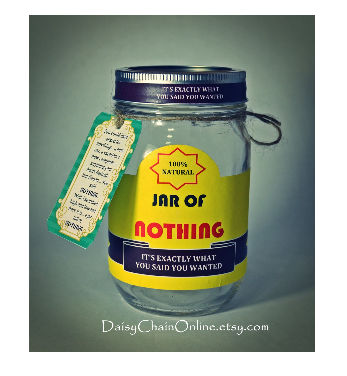 Best Gag Gift A Jar of Nothing Funny Gift for Boyfriend