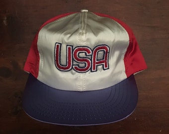 Vintage USA United States Trucker Hat Snapback Baseball Cap
